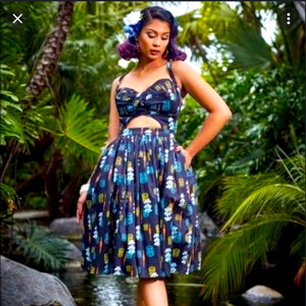 EUC Pinup Couture Renee Dress in Tiki RARE